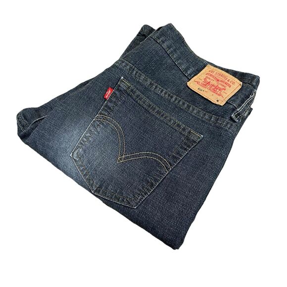 Women’s Levi’s 515 Nouveau Boot Cut Stretch 12 MIS M 32x32 Y2K Dark Wash Mid - Picture 2 of 12